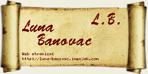 Luna Banovac vizit kartica
